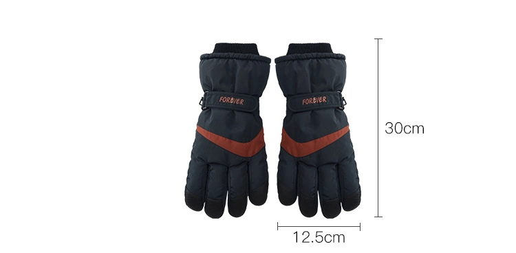 Men&prime;s Winter Plush Thickened Warm Outdoor Cycling Ski Gloves