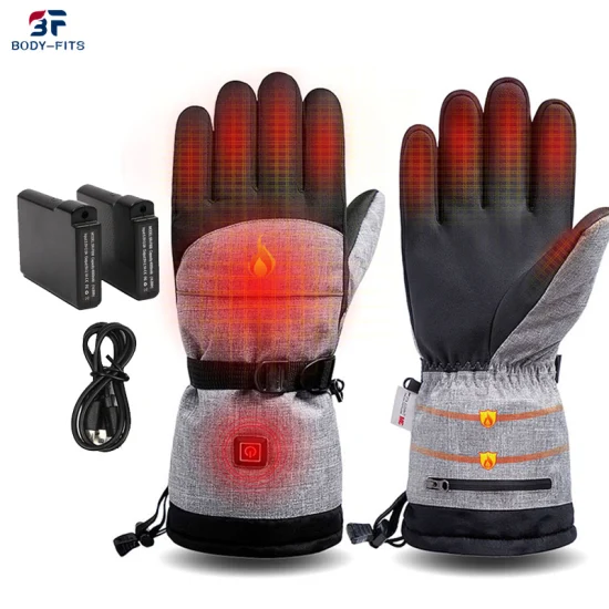 Winter Waterproof Ski Motorcycle Battery Rechargeable Women USB Electric Heated Gloves